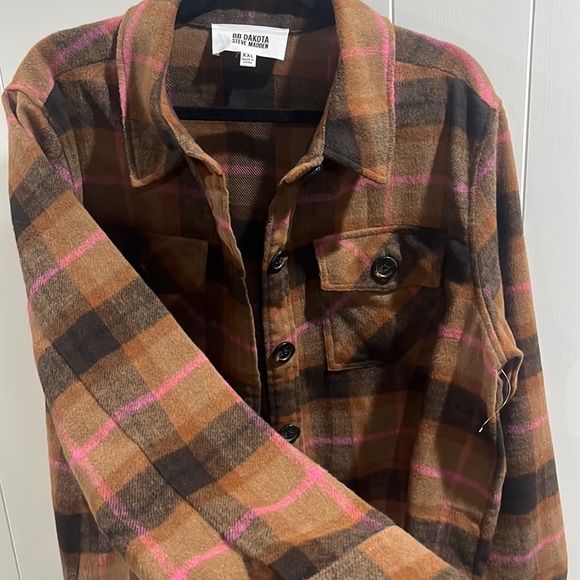 Women’s Brown Flannel Jacket - Picture 4 of 7